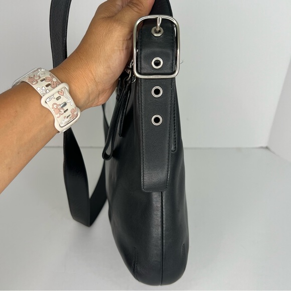 Coach Vintage Genuine Black Leather Legacy Slim Hobo Adjustable Shoulder Bag - Picture 6 of 11